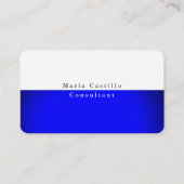 Gewoon Elegant Blue White Minimal Design Visitekaartje (Voorkant)