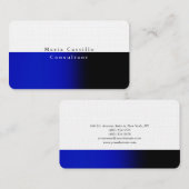 Gewoon Elegant Blue White Minimal Design Visitekaartje (Voorkant / Achterkant)