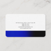 Gewoon Elegant Blue White Minimal Design Visitekaartje (Achterkant)