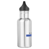 Gewoon Elegant Blue White Minimal Design Waterfles (Links)