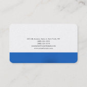 Gewoon Elegant Blue White Minimalist Premium Pearl Visitekaartje (Achterkant)