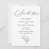 Gewoon Elegant Calligraphy Wedding Photo Save The Date (Achterkant)