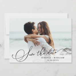 Gewoon Elegant Calligraphy Wedding Photo Save The Date