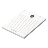 Gewoon Elegant Chocolate Brown-monogram Notitieblok (Linkerzijde)