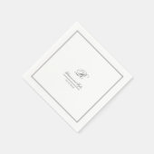 Gewoon Elegant Classic Wedding Monogram Napkins Servet (Hoek)