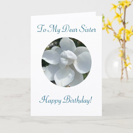 Gewoon elegant, de verjaardag Kaart van de zus (Gele Bloem)