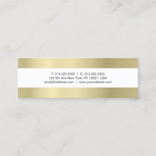 Gewoon elegant design, modern, eenvoudig mini visitekaartje (Achterkant)