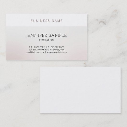 Gewoon elegant design, modern, luxe Professional Visitekaartje (Voorkant / Achterkant)