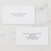 Gewoon elegant eenvoudig wit, modern visitekaartje (Voorkant / Achterkant)