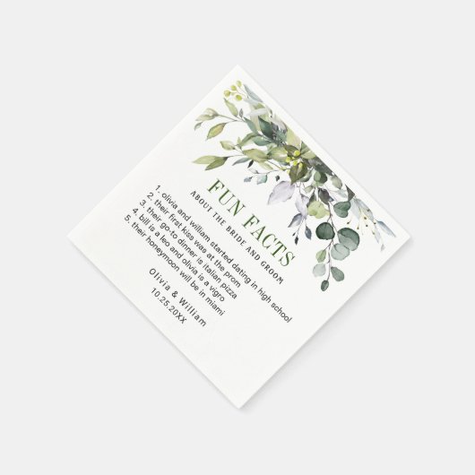 Gewoon Elegant Eucalyptus Facts Weddenschap Servet (Hoek)