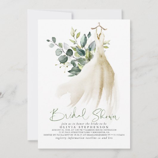 Gewoon Elegant Eucalyptus Greenery Vrijgezellenfee Kaart (Voorkant)