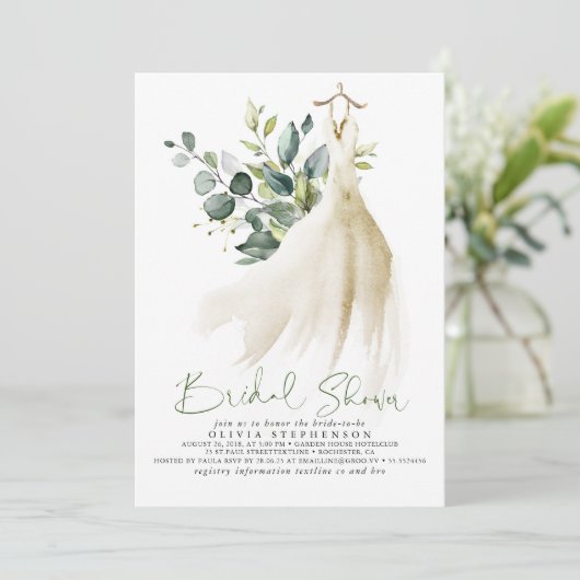 Gewoon Elegant Eucalyptus Greenery Vrijgezellenfee Kaart (Staand voorkant)