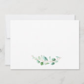 Gewoon Elegant Eucalyptus Weddenschap Foto Save The Date (Achterkant)