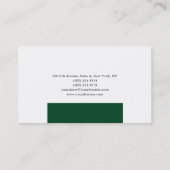 Gewoon Elegant Forest Green White Minimalist Moder Visitekaartje (Achterkant)