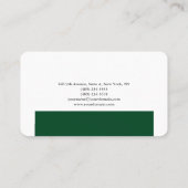 Gewoon Elegant Forest Green White-minimalistisch d Visitekaartje (Achterkant)