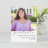 Gewoon Elegant Foto Homeschool Afstuderen Kaart (Staand voorkant)