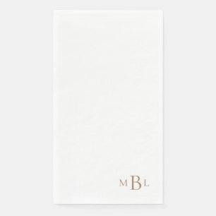 Gewoon Elegant Gold Monogram II Servet