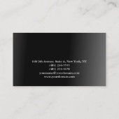 Gewoon Elegant Grey Black Professional Modern Visitekaartje (Achterkant)