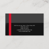 Gewoon Elegant Grey Black Red Professional Modern Visitekaartje (Achterkant)