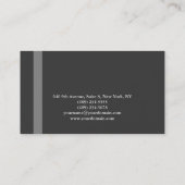 Gewoon Elegant Grey White Professional Modern Visitekaartje (Achterkant)