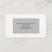Gewoon Elegant, grijs, wit, minimalistisch design Visitekaartje (Achterkant)