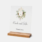 Gewoon Elegant Kerst Bloemen Monogram Acryl Bord (Hoek)