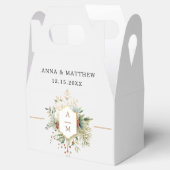 Gewoon Elegant Kerst Bloemen Monogram Bedankdoosjes (Geopend)