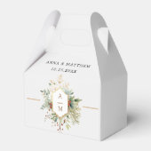 Gewoon Elegant Kerst Bloemen Monogram Bedankdoosjes (Voorkant Zijde)