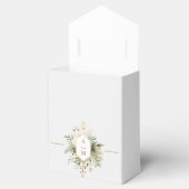 Gewoon Elegant Kerst Bloemen Monogram Bedankdoosjes (Geopend)