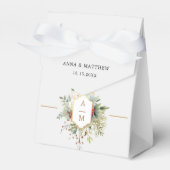 Gewoon Elegant Kerst Bloemen Monogram Bedankdoosjes (Voorkant Zijde)