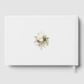 Gewoon Elegant Kerst Bloemen Monogram Gastenboek (Achterkant)