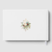 Gewoon Elegant Kerst Bloemen Monogram Gastenboek (Achterkant)