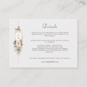 Gewoon Elegant Kerst Bloemen Monogram Informatiekaartje (Voorkant)