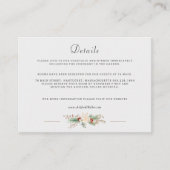 Gewoon Elegant Kerst Bloemen Monogram Informatiekaartje (Voorkant)