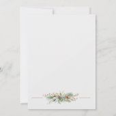 Gewoon Elegant Kerst Bloemen Monogram Kaart (Achterkant)