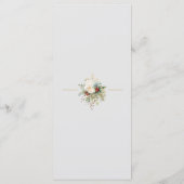 Gewoon Elegant Kerst Bloemen Monogram Menu (Achterkant)