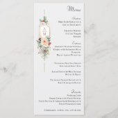 Gewoon Elegant Kerst Bloemen Monogram Menu (Voorkant)
