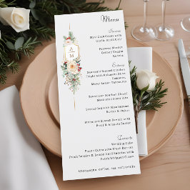 Gewoon Elegant Kerst Bloemen Monogram Menu