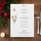 Gewoon Elegant Kerst Bloemen Monogram Menu