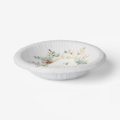 Gewoon Elegant Kerst Bloemen Monogram Papieren Kommen (Gebogen)