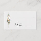 Gewoon Elegant Kerst Bloemen Monogram Plaatskaartje (Voorkant)