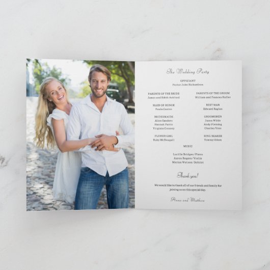 Gewoon Elegant Kerst Bloemen Monogram Programma (Binnen)