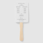 Gewoon Elegant Kerst Bloemen Monogram Programma Handwaaier (Achterkant)