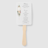Gewoon Elegant Kerst Bloemen Monogram Programma Handwaaier (Voorkant)