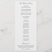 Gewoon Elegant Kerst Bloemen Monogram Programma Programmakaart (Achterkant)