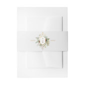 Gewoon Elegant Kerst Bloemen Monogram Uitnodigingen Wikkel (Voorkant Voorbeeld)