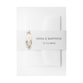 Gewoon Elegant Kerst Bloemen Monogram Uitnodigingen Wikkel (Voorkant Voorbeeld)