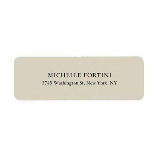 Gewoon Elegant klassiek eenvoudig Etiket (Voorkant)