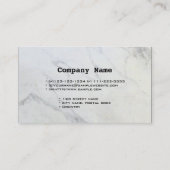 Gewoon, elegant marmer visitekaartje. visitekaartje (Achterkant)