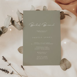 Gewoon Elegant minimalist Bridal Brunch Uitnodigin Kaart